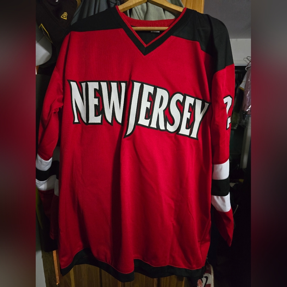 Red New Jersey Devils Ty Smith Autographed Hockey Jersey